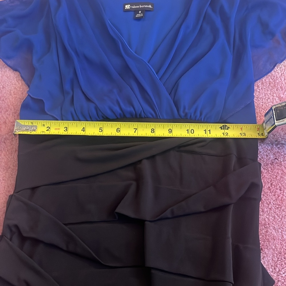 VALERIE BERTINELLI Black and Blue Formal Dress Size 8 - Picture 10 of 12